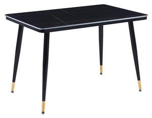 Sion Sintered Ceramic Stone Dining Table In Black