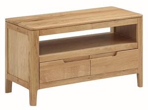 Derry Wooden TV Stand Small With 2 Drawers In Oak