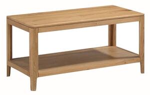 Derry Wooden Coffee Table With Undershelf In Oak