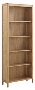 Derry Wooden Bookcase Tall With 4 Shelves In Oak