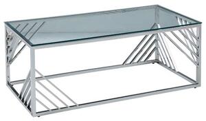 Sucre Glass Coffee Table With Chrome Frame