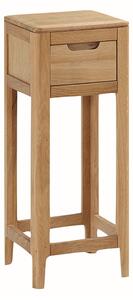 Derry Wooden End Table Tall With 1 Drawer In Oak