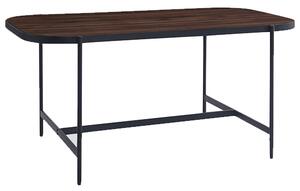 Sarnia Wooden Dining Table Rectangular In Dark Walnut