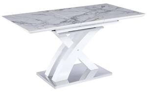 Seville Extending Sintered Stone Dining Table In White Effect