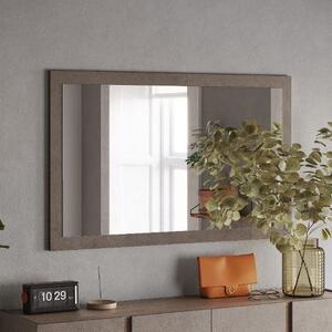 Flint Wall Mirror With Bronze Wooden Frame