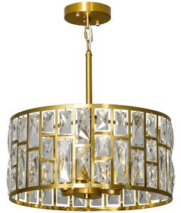 HOMCOM 72 Glass Crystallite Chandelier - Gold-Tone