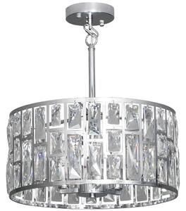 HOMCOM 72 Glass Crystallite Chandelier - Silver-Tone