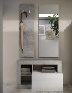 Hanmer High Gloss Hallway Furniture Set In White And Concrete