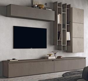 Belfort Wooden Entertainment Unit In Clay And Bronze