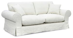 Amarillo Fabric 2 Seater Sofa In White