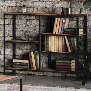 Olbia Wooden Open Bookcase Small Low In Oak