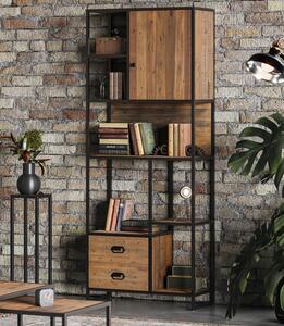 Olbia Wooden Open Bookcase Large Tall In Oak