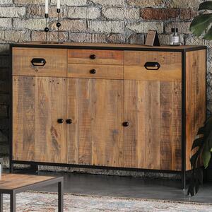 Olbia Wooden Sideboard With 3 Doors 4 Drawers In Oak