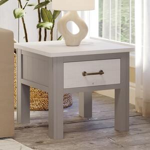 Gilford Wooden Lamp Table With 1 Drawer In Grey