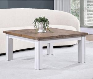 Savona Wooden Coffee Table Square In Oak And White