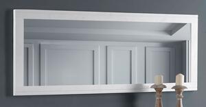 Savona Wall Mirror Extra Long In White Wooden Frame