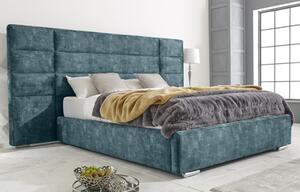 Sanford Marble Effect Fabric Small Double Bed In Peacock