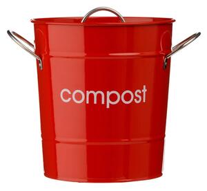 Norco Metal Compost Bathroom Bin In Red