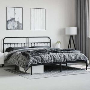 Carmel Metal Super King Size Bed In Black