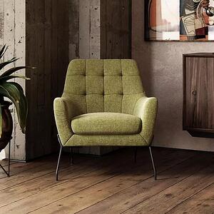 Biloxi Chenille Fabric Bedroom Chair In Green