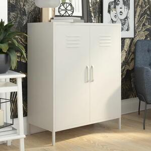 Berlin Metal Storage Cabinet Tall In 2 Doors In Taupe