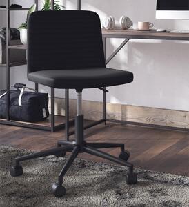 Celina Swivel Faux Leather Home And Office Chair In Black