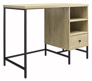 Terrell Wooden Laptop Desk With 1 Drawer In Linseed Oak