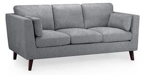 Alto Fabric 3 Seater Sofa In Grey With Wooden Legs