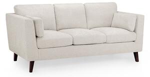 Alto Fabric 3 Seater Sofa In Beige With Wooden Legs