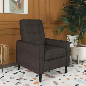 Weiser Fabric Recliner Chair With Oak Legs In Grey