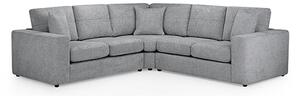 Carlton Fabric Large Corner Sofa In Grey With Wooden Feets