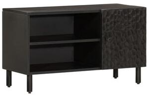 Kendal Wooden TV Stand With 2 Shelves In Black