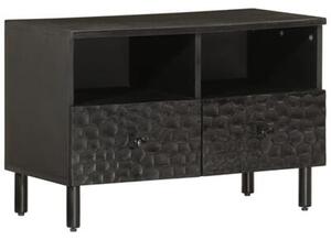 Eden Wooden TV Stand With 2 Shelves In Black