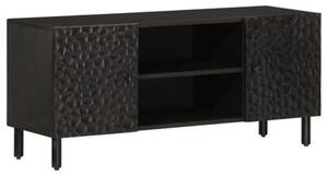 Matlock Wooden TV Stand With 2 Shelves and 2 Doors In Black