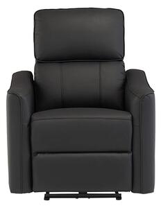 Carlton Faux Leather Electric Recliner Armchair In Black