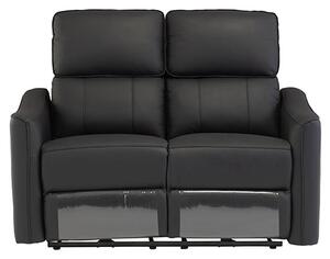 Carlton Faux Leather Electric Recliner 2 Seater Sofa In Black