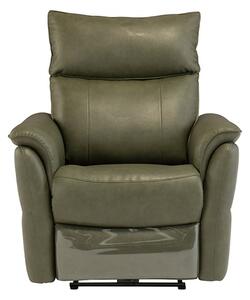 Canyon Faux Leather Electric Recliner Armchair In Green