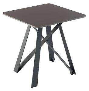 Beatty Sintered Stone End Table In Vik Dark Grey