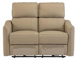 Carlton Faux Leather Electric Recliner 2 Seater Sofa In Taupe