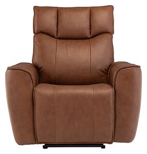 Dessel Faux Leather Electric Recliner Armchair In Tan