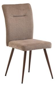 Mason Fabric Dining Chair In Mocha With Wenge Legs