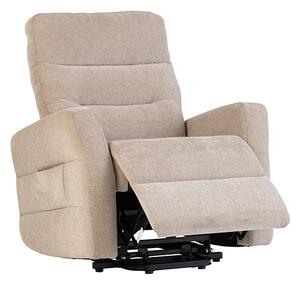 Maize Fabric Electric Tilt & Rise Armchair In Mink