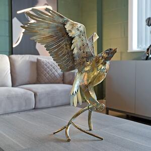 Carlton Iron Eagle Sculpture In Rustic gold