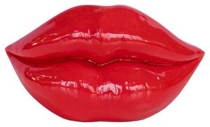 Alton Resin Lips Sculpture Small In Red