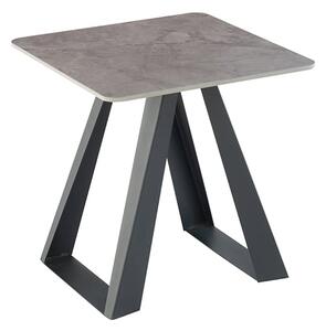 Martin Sintered Stone End Table In Dark Grey