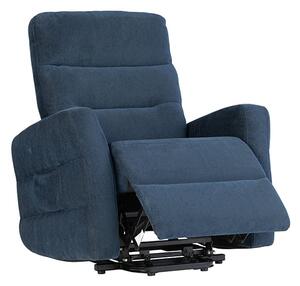 Maize Fabric Electric Tilt & Rise Armchair In Navy Blue