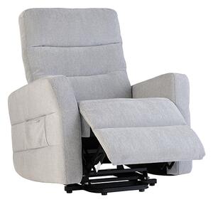 Maize Fabric Electric Tilt & Rise Armchair In Silver Grey