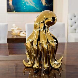 Visalia Ceramic Octopus Sculpture In Gold