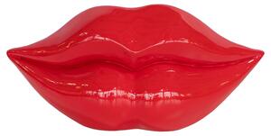 Alton Resin Lips Sculpture Large In Red