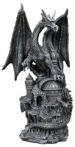 Alton Resin Dragon Sculpture In Grey